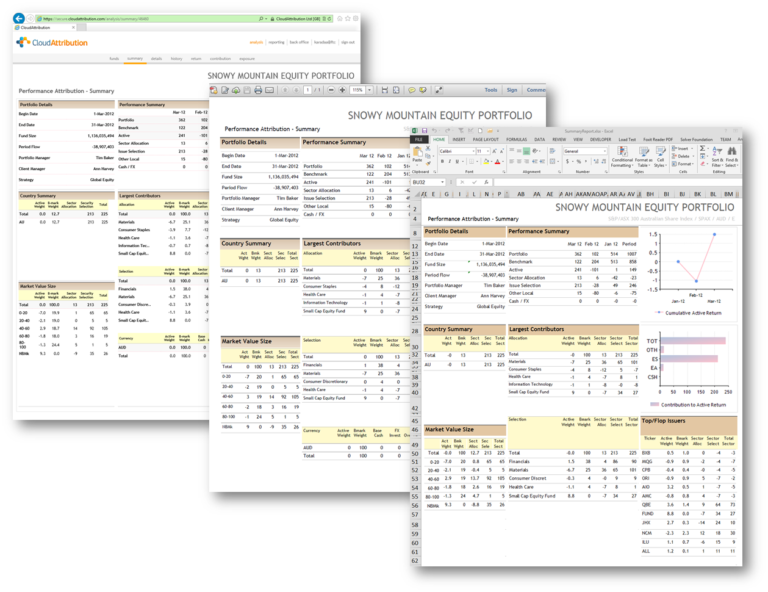 Performance Attribution Analysis & Reporting | Cloud